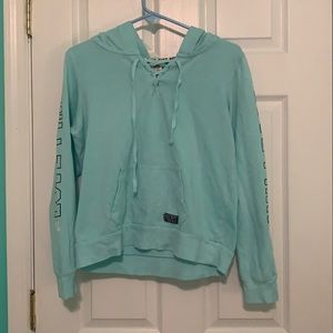 Comfy blue/turquoise hooded sweatshirt from Victoria’s Secret PINK